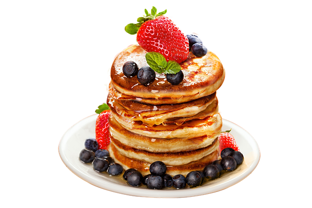 Frühstück, Blaubeere, Pfannkuchen