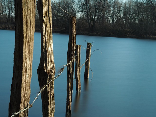 Water, Schutting, Hout, Natuur, Vervaagd