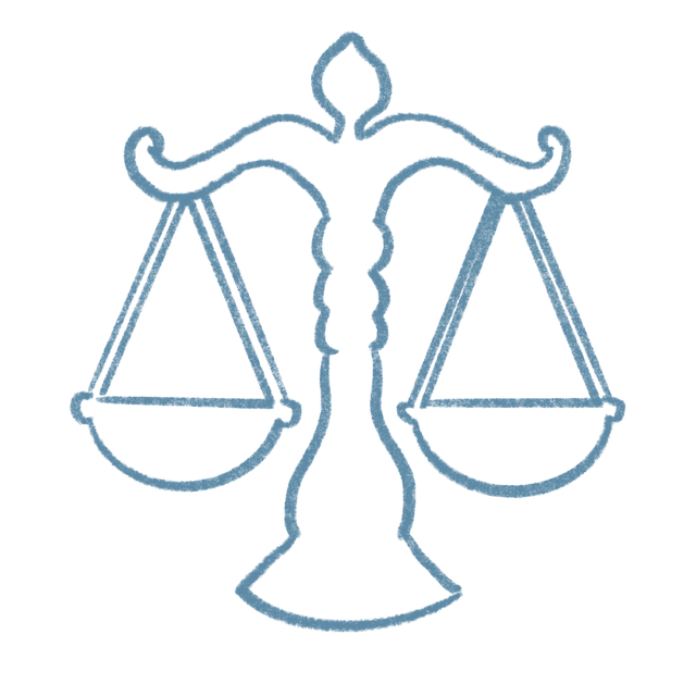Free law scale icon illustration