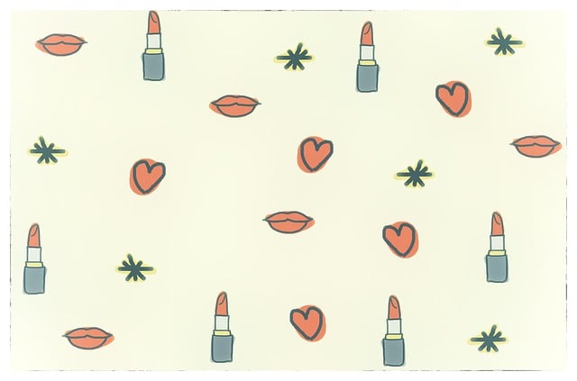 Free lipstick background makeup background lipstick doodles illustration