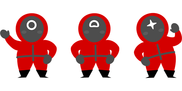 Free squid game tv show cutout vector