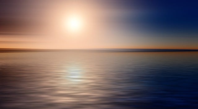 Free sunset sea horizon illustration