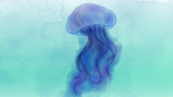 Free Jellyfish Jellyfish Painting illustration and picture