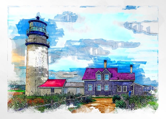 Download free HD stock image of Lighthouse Beacon Free lighthouse beacon coast illustration
