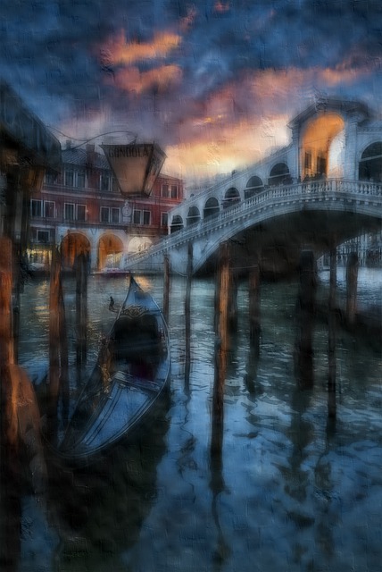 Free art venice grand canal illustration