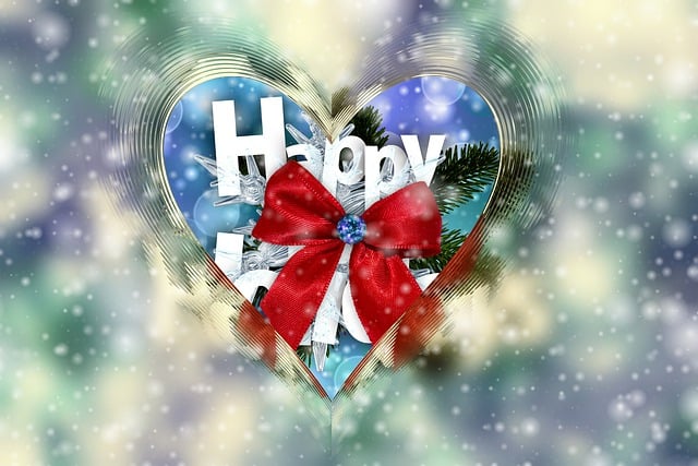 Free heart stars christmas illustration