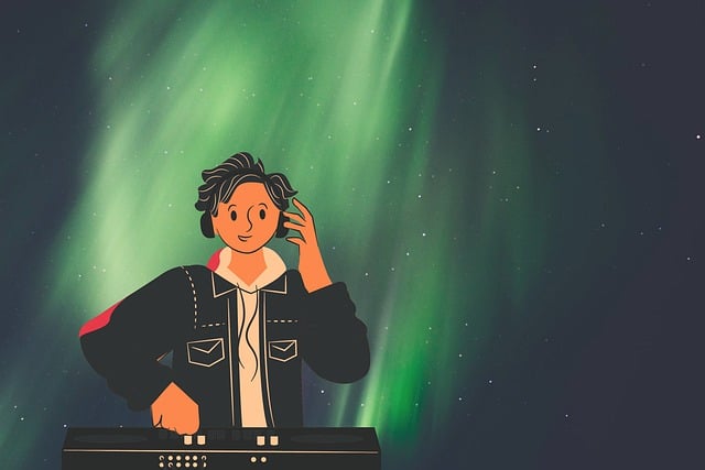 Free dj music entertainment illustration