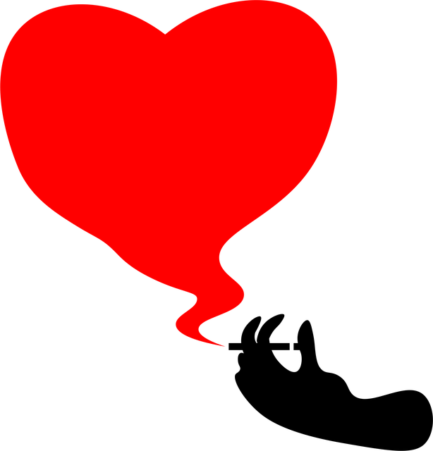 Free heart love cigar vector