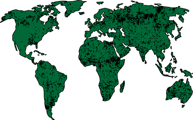Free world map globe vector