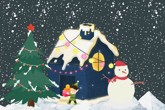Free christmas christmas background greeting card illustration