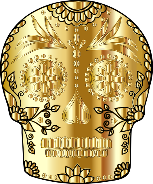Free sugar skull mexican culture day of the dead vector