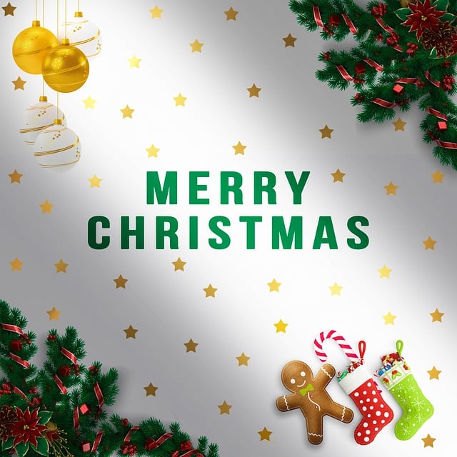 Free merry christmas holiday season illustration