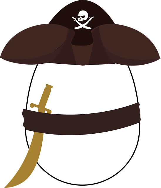 Free Pirate Easter Egg vector and picture
