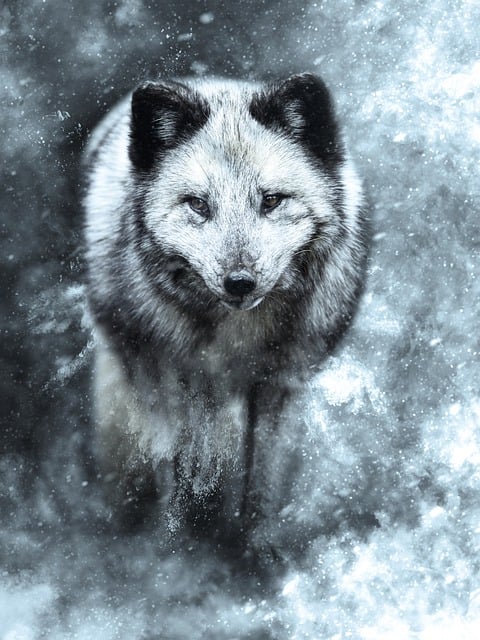 Free animal nature arctic fox illustration