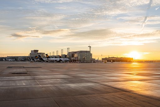 Aeropuerto, Frankfurt, Amanecer