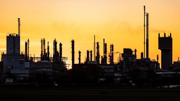 Fabrik, Sonnenuntergang, Ludwigshafen