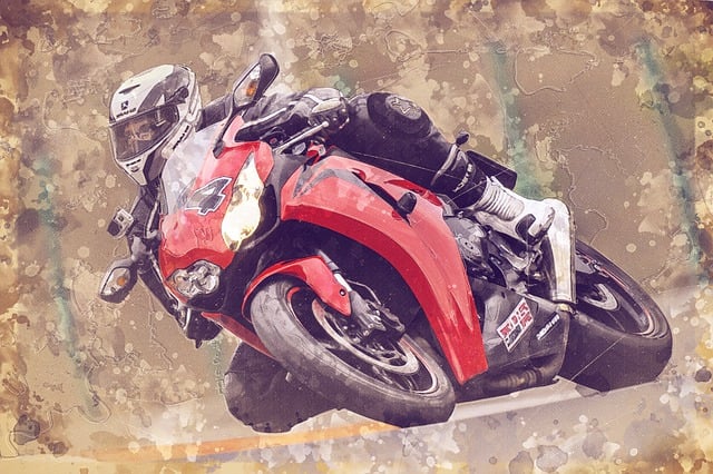Free motorcycle racing sports illustration