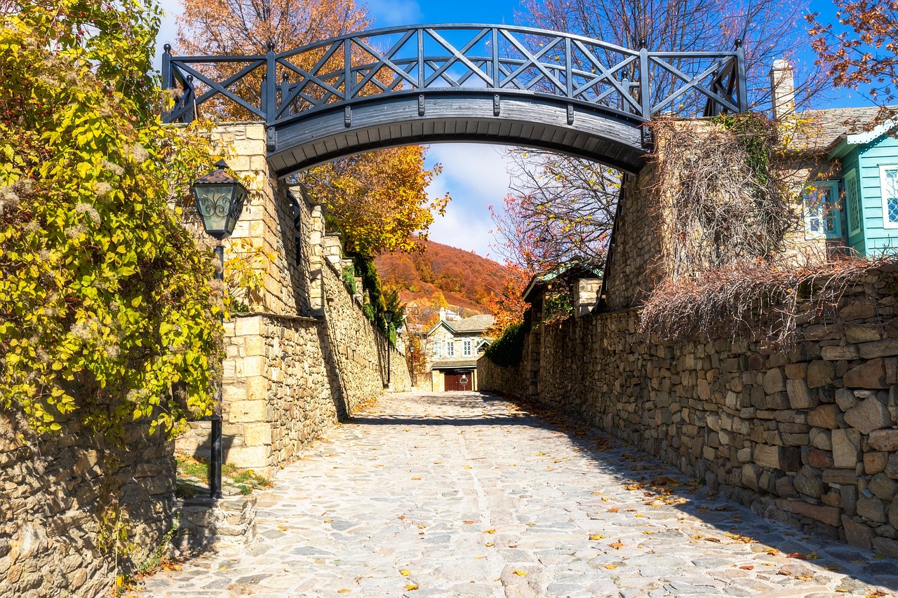 Traditional stone village of Nymfaio in Florina, Greece