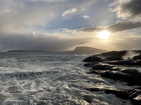 Costa, Mar, Tempestade, Tempestuoso