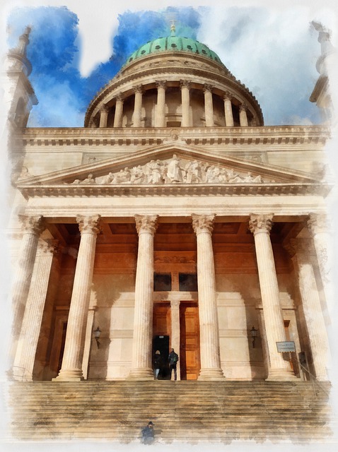 Free church architecture brandenburg illustration
