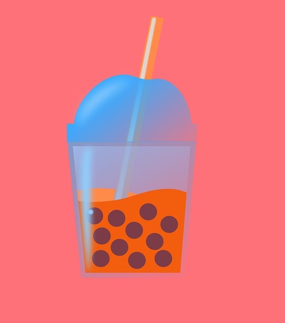 Free drink bubble tea beverage vector