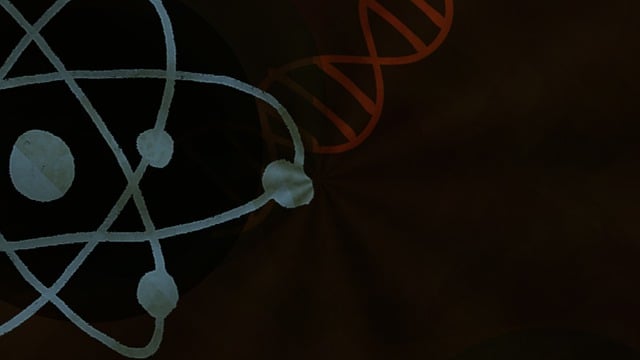 Free background atom nuclear illustration