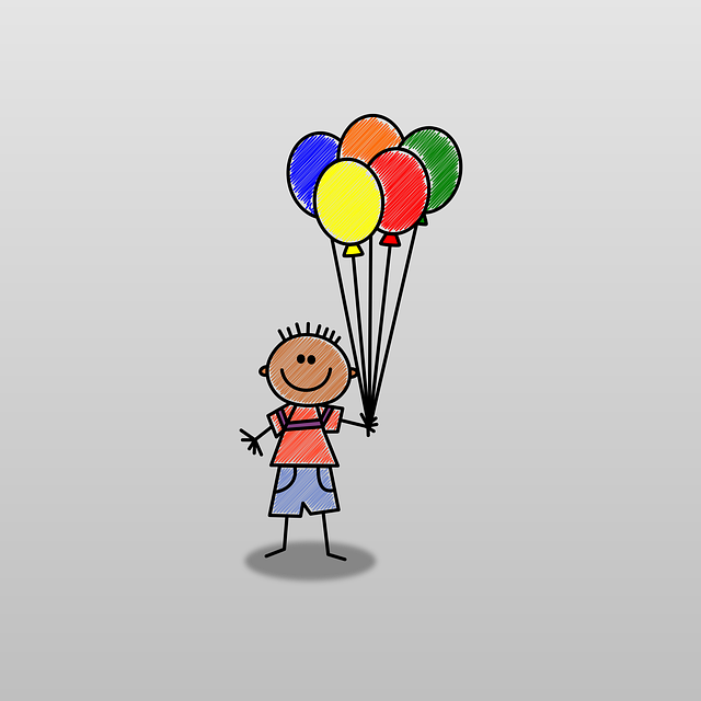 Free balloon boy kid vector