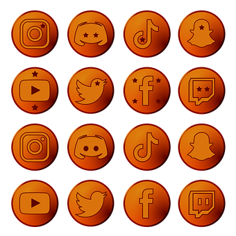 Symbol, Twitch, Youtube, Tiktok