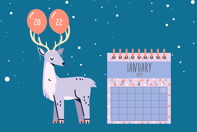 Free new year calendar january illustration