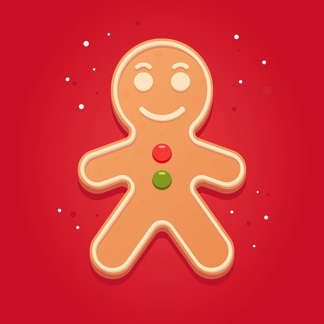Free gingerbread christmas cookie vector