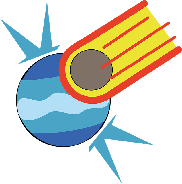 Free Extinction Meteorite vector and picture