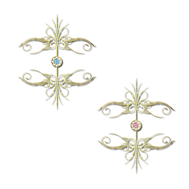 Free gold ornament gemstone illustration