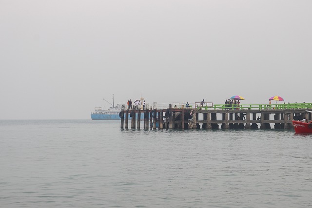 Meer, Seebrücke, Hafen, Boot, Natur