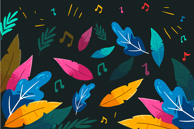 Free background pattern leaves illustration