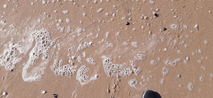 Baller, Skum, Ocean, Strand, Mara, Agua