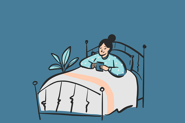 Free bed woman fever illustration