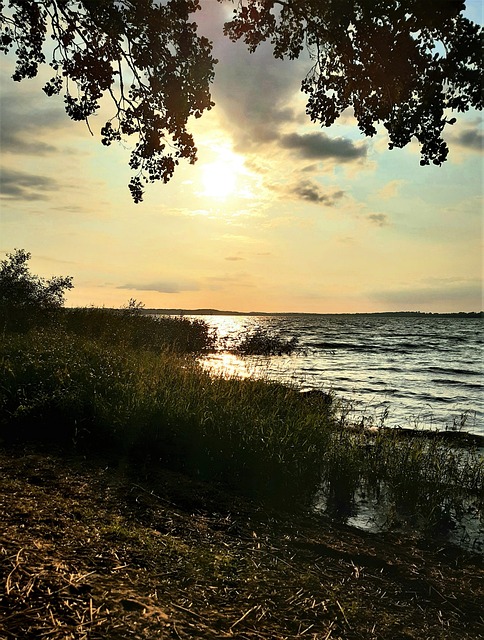 Jezero, Západ Slunce, Příroda, Cestovat
