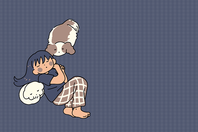 Filho, Cachorro, Dorme, Animal, Ler