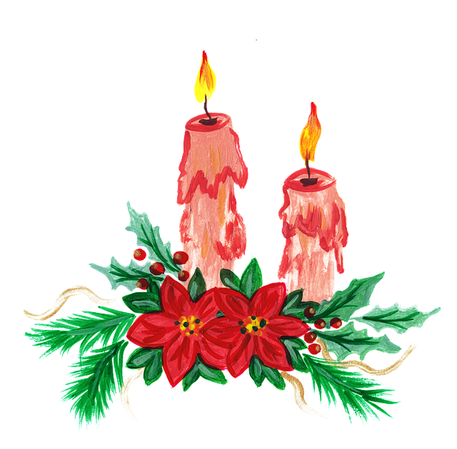Free christmas candles ornament vector