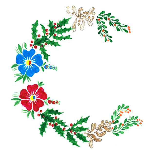 Free christmas ornament border vector