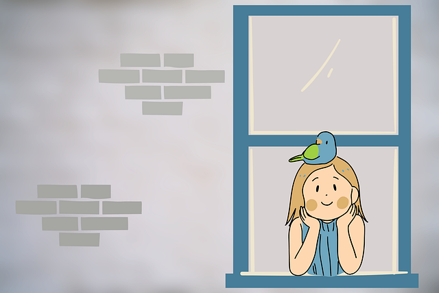 Free child parakeet budgie illustration