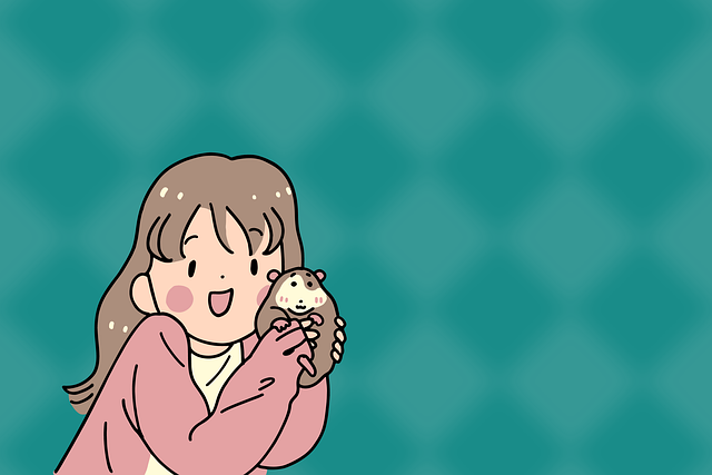 Free child hamster rodent illustration