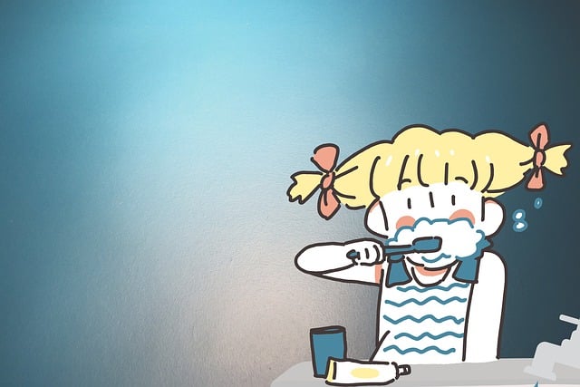 Free child teeth toothpaste illustration