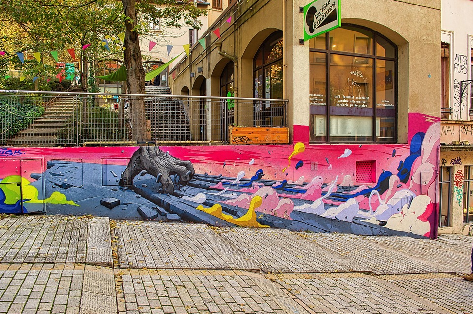 Graffiti d'art de rue - impression sur toile pour tous les espaces
