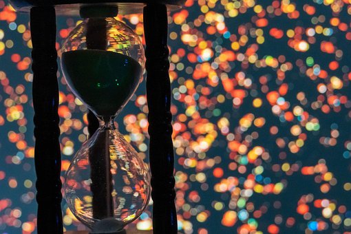 Ampulheta, Bokeh, Tempo, Decoração