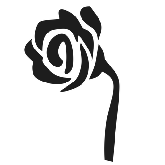 Rosa, Blume, Schablone, Kontur, Liebe
