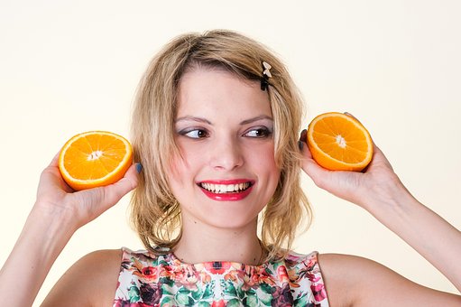 Free Woman Oranges photo and picture
