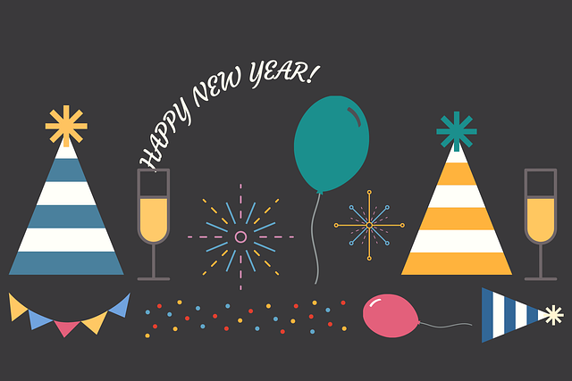 Free vacation happy new year season illustration