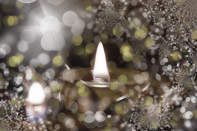 Free candle decoration light illustration