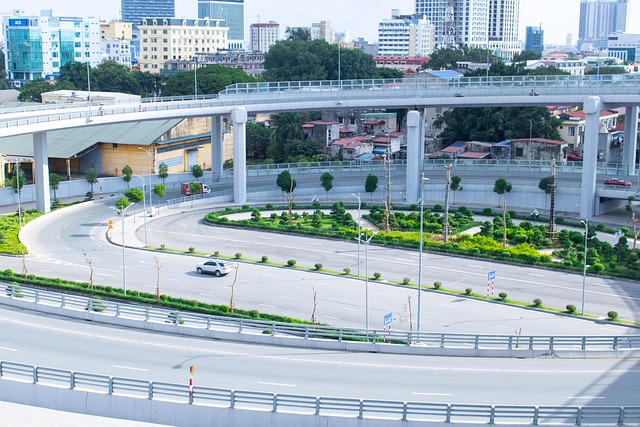 Straße, Stadt, Brücke, Der Verkehr